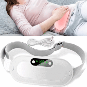 Almohadilla de calefacción inalámbrica para calambres menstruales: Cinturón de calefacción menstrual portátil con 3 niveles de calor y 4 modos de masaje - Almohadilla de calefacción para la cintura para mujeres y niñas