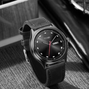 Reloj de cinturón minimalista de moda para hombre TOMI, 1 pieza, adecuado para la vida diaria, vacaciones, regalos de regreso a la escuela